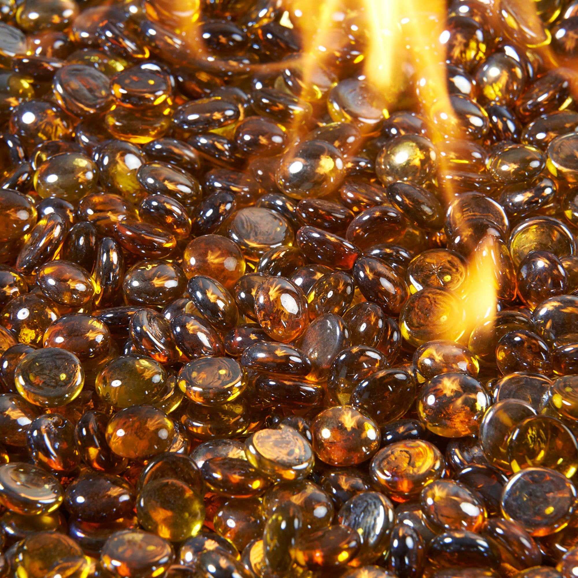 Clear Crystal Fire Glass Gems