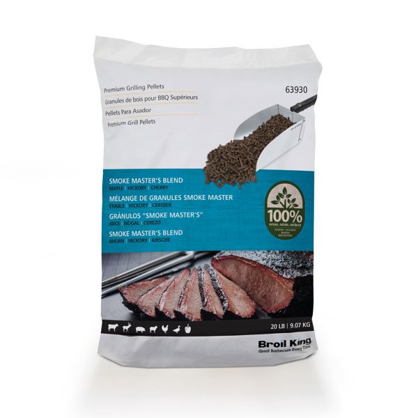 Broil King Smoke Master's Blend (Maple, Hickory, Cherry) Pellets 20 lb Resealable Bag