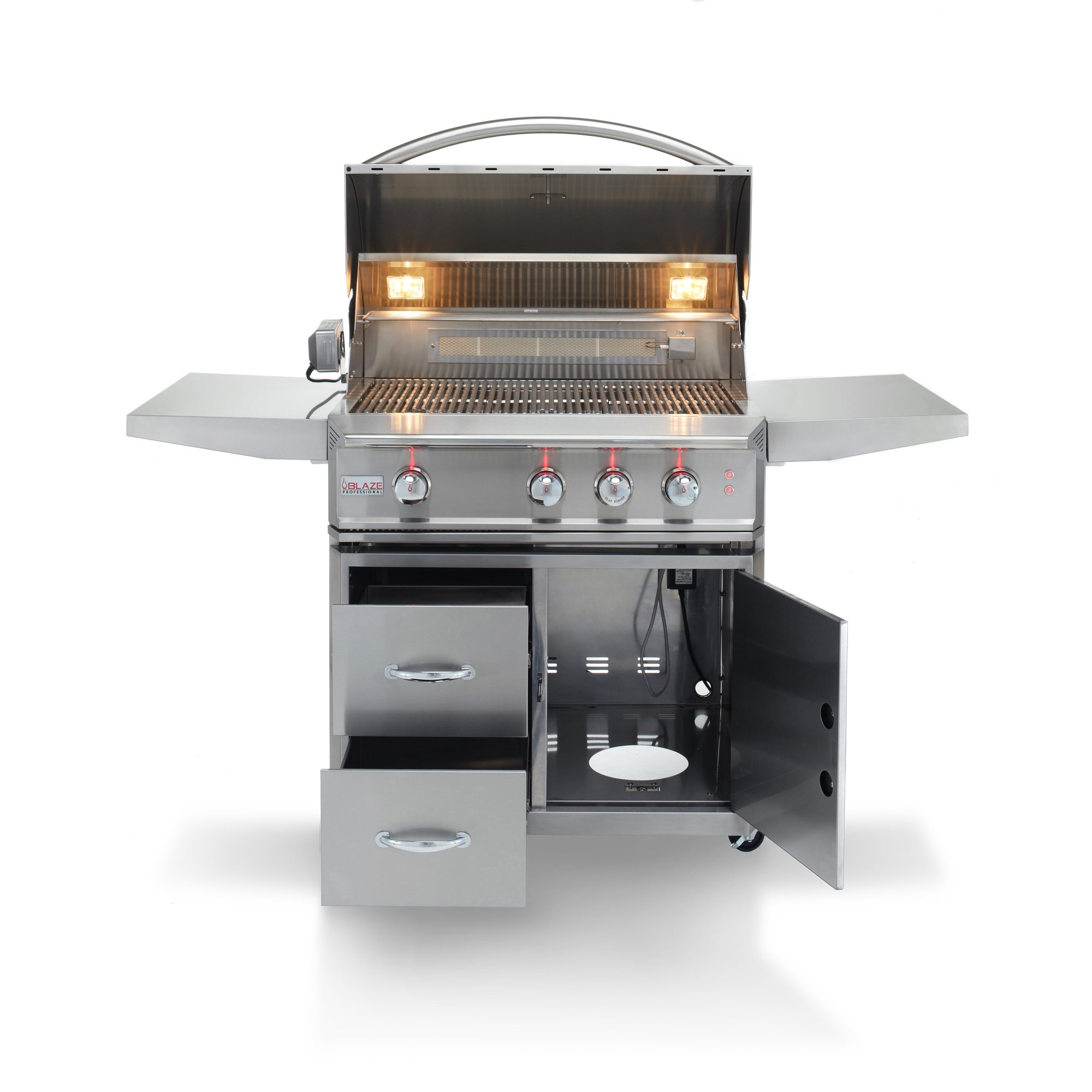 Blaze Professional LUX 34-Inch 3 Burner Built-In Gas Grill With Rear Infrared Burner (Natural Gas)