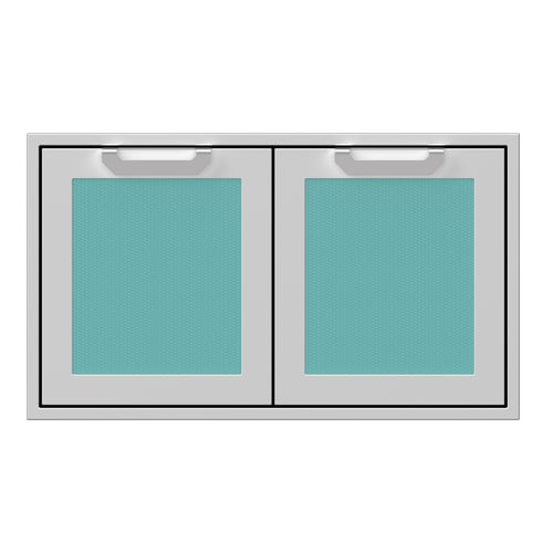 Hestan 36" Double Access Door Recessed Marquise Accented Panels S - Pacific Fog