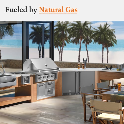 Hestan 42" Built-In Grill 3 Trellis Burners 1 Sear Burner Rotiss