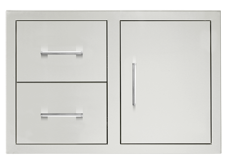 TrueFlame 33" Door & Double Drawer Combo - Masonry Frame