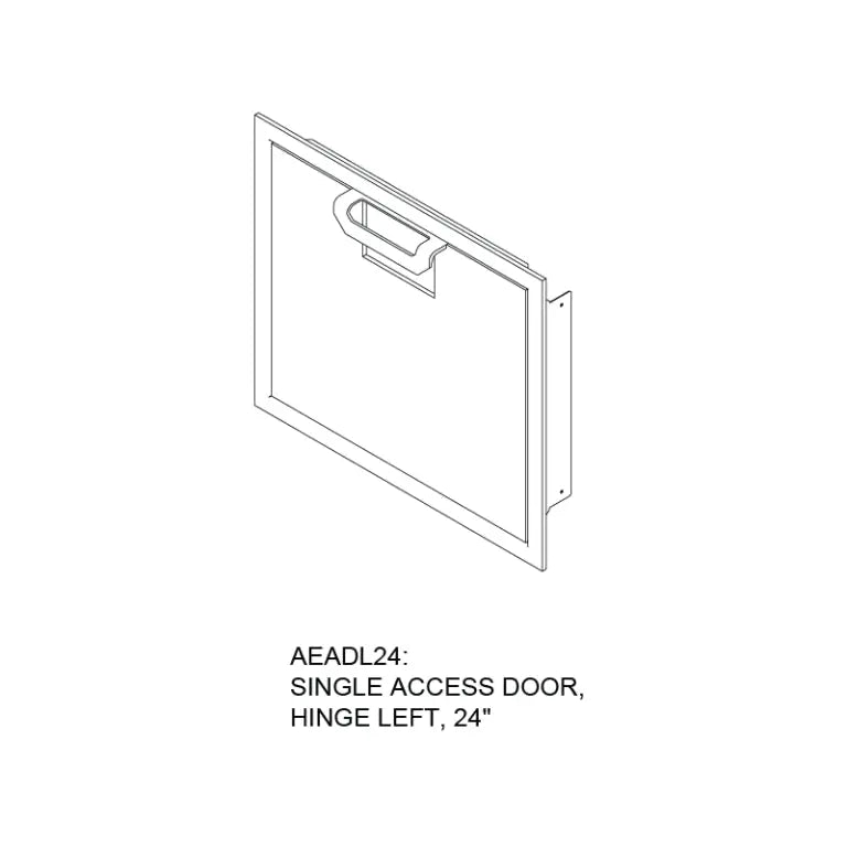 Hestan ASPIRE Single Access Door Hinge Left 24"