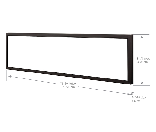 Dimplex Ignite XLF 74" Black Metal Trim