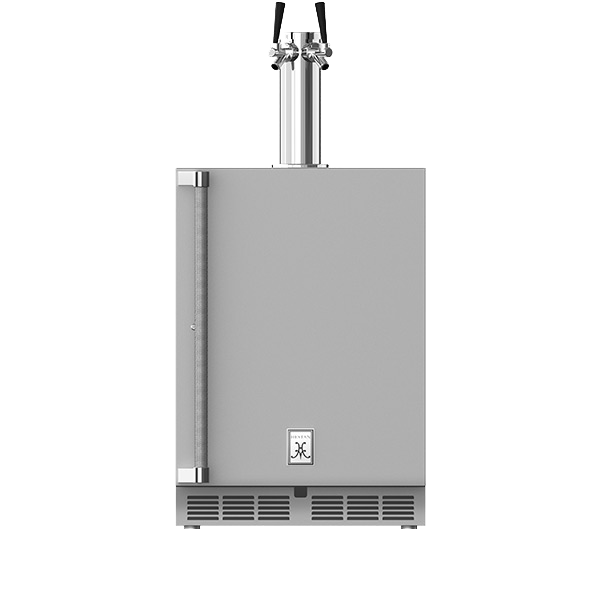 Hestan 24" Double Faucet Beer Dispenser Solid Door & Lock Right