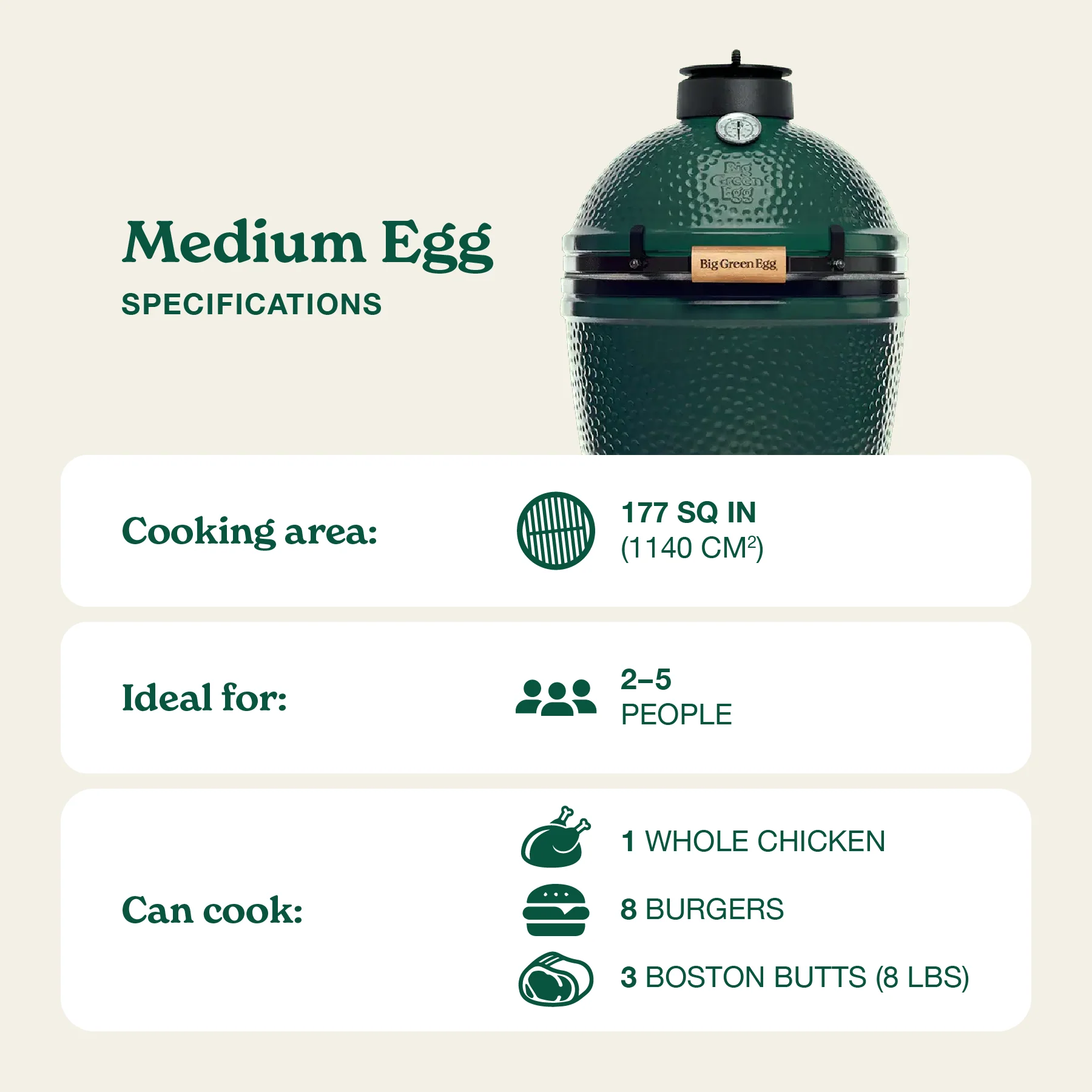 Big Green Egg Medium Big Green Egg In A Modular Nest Package