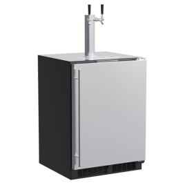 24-in Outdoor Mobile Dispenser for Beer, Wine and Beverages - Stainless Steel Solid - Built-in