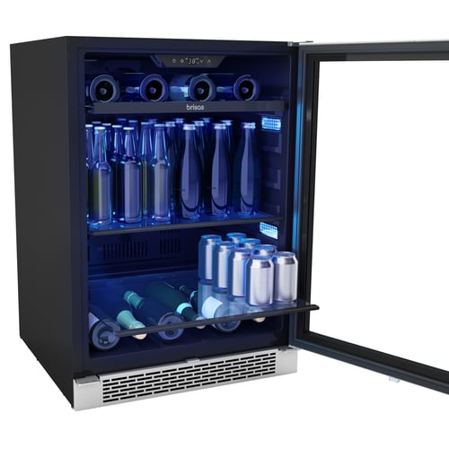 Zephyr Brisas Beverage Center 24" Single Zone - Glass Door