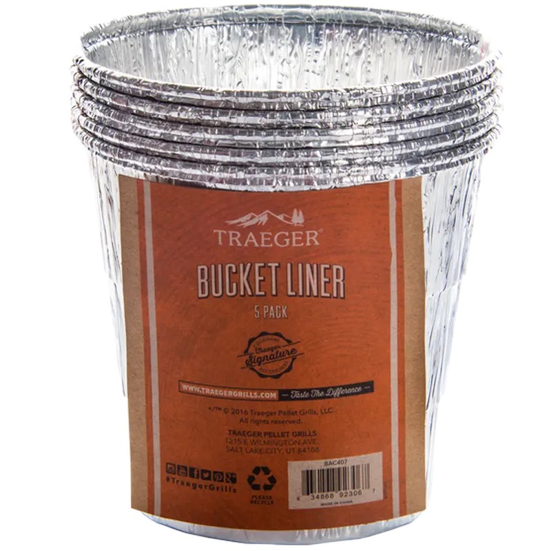 Traeger GREASE BUCKET LINER-5 PACK (All full size grills *not Timberline)