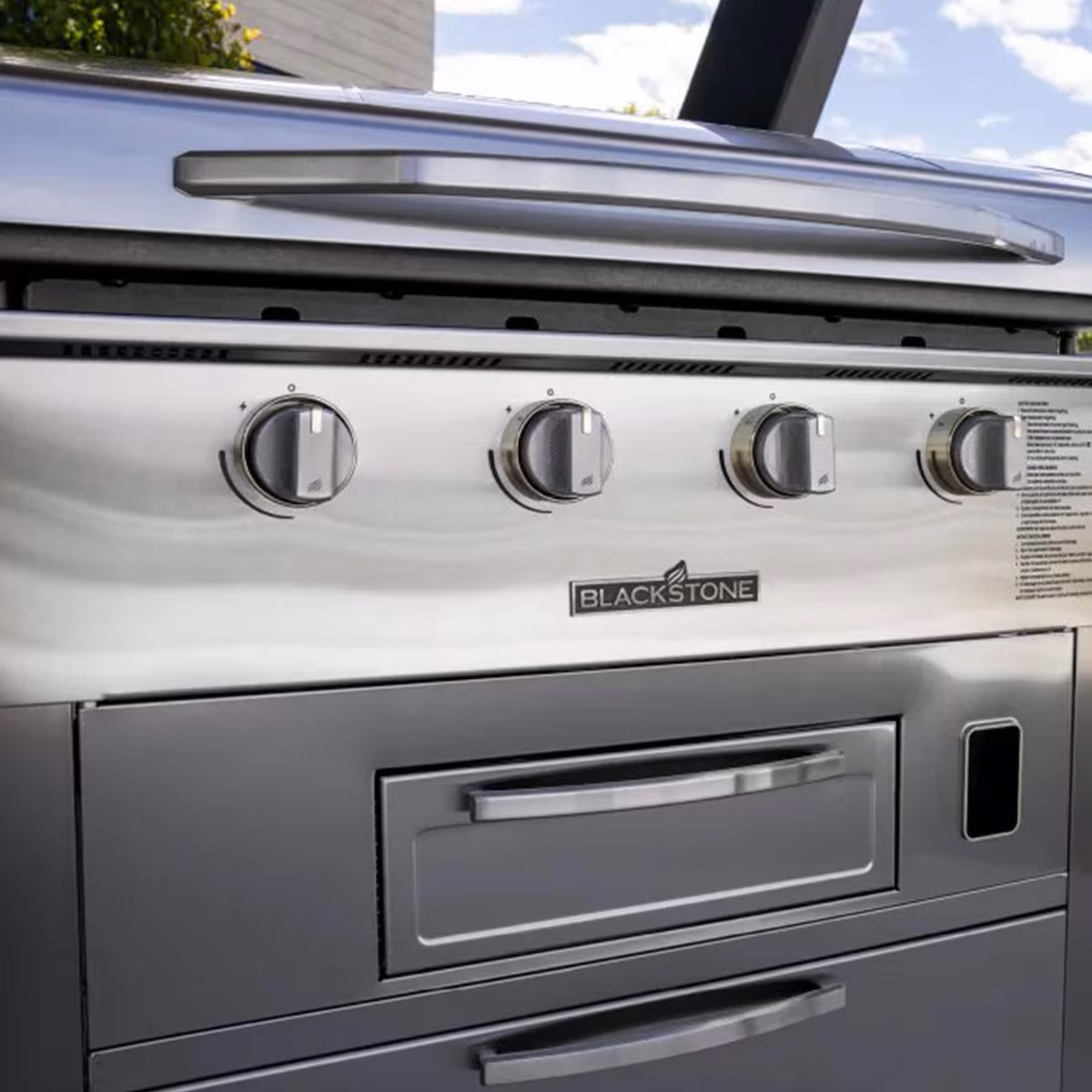 Blackstone--Select 36 inch Griddle Air Fryer Combo with dual side tables and storage drawers