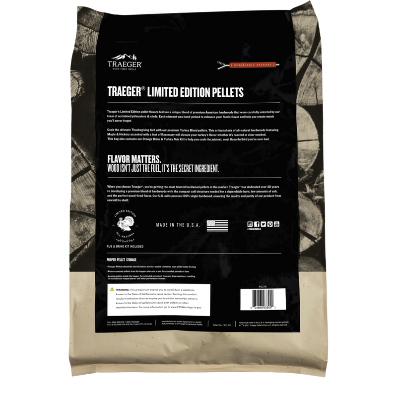 Traeger LE TURKEY PELLET AND BRINE KIT - 18LB