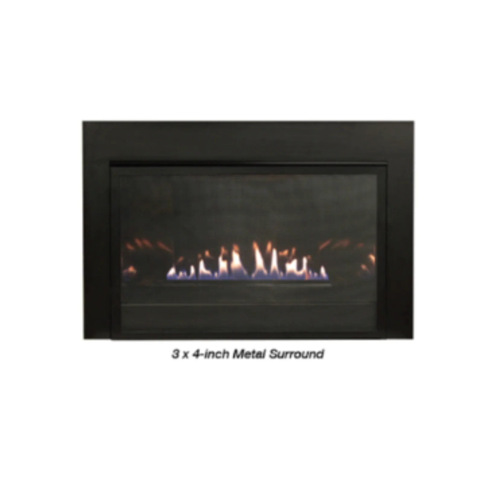 Empire Metal Surround, Matte Blk, 3-Sided, 1Pc