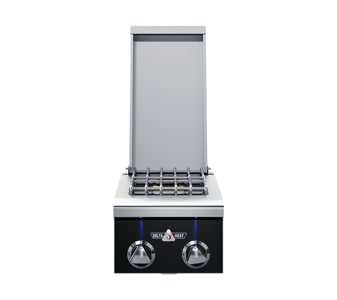12" Delta Heat Double Side Burner, Black Control P