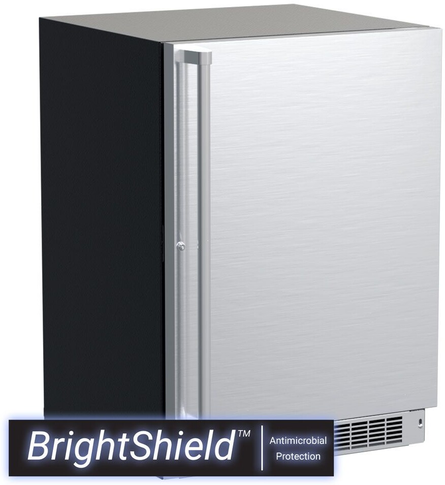 Marvel 24" PRO Refrigerator Brightshield SS Solid Door