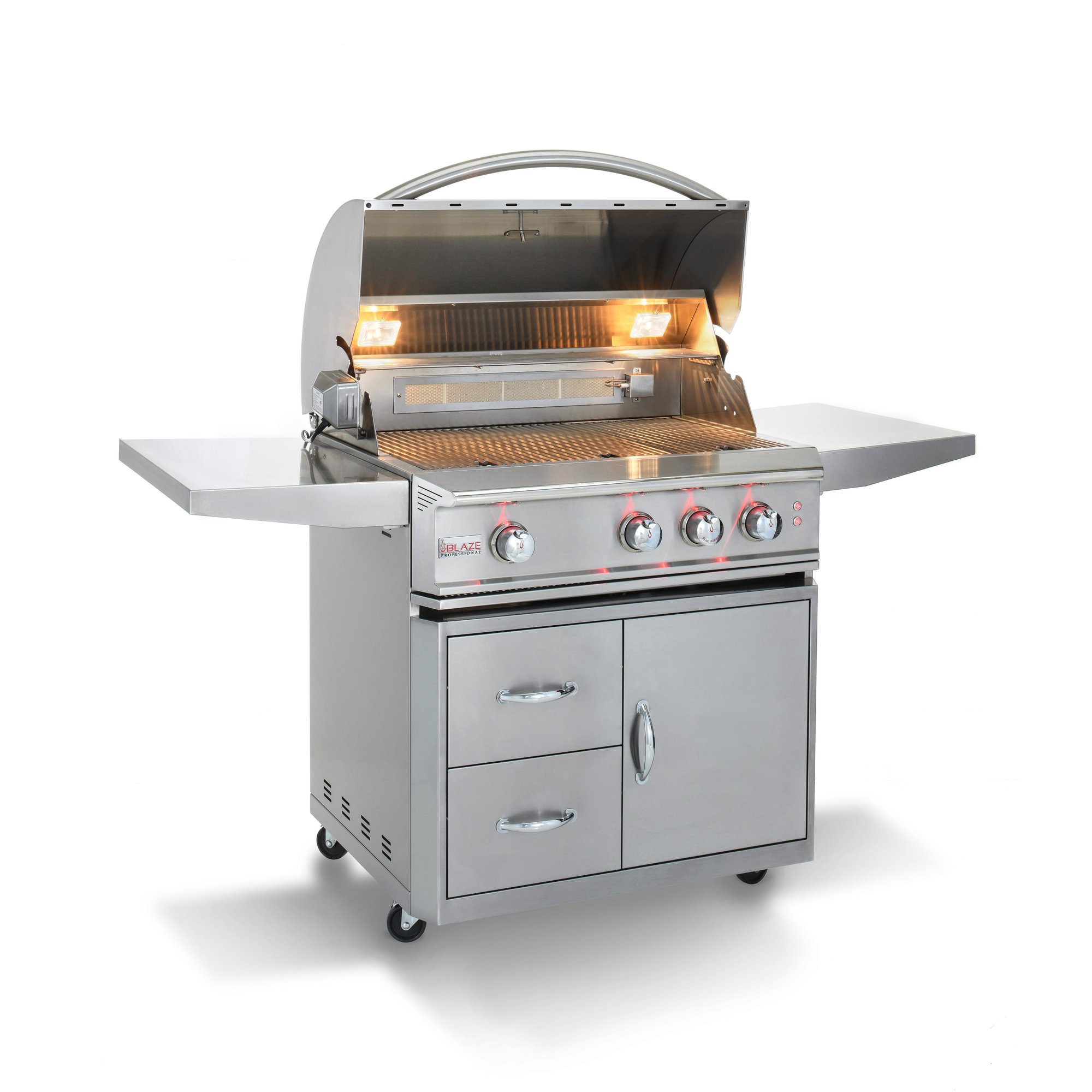 Blaze Professional LUX 34-Inch 3 Burner Built-In Gas Grill With Rear Infrared Burner (Natural Gas)