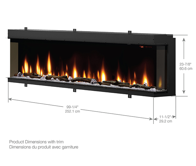Dimplex 100" Bold Electric Fireplace Insert