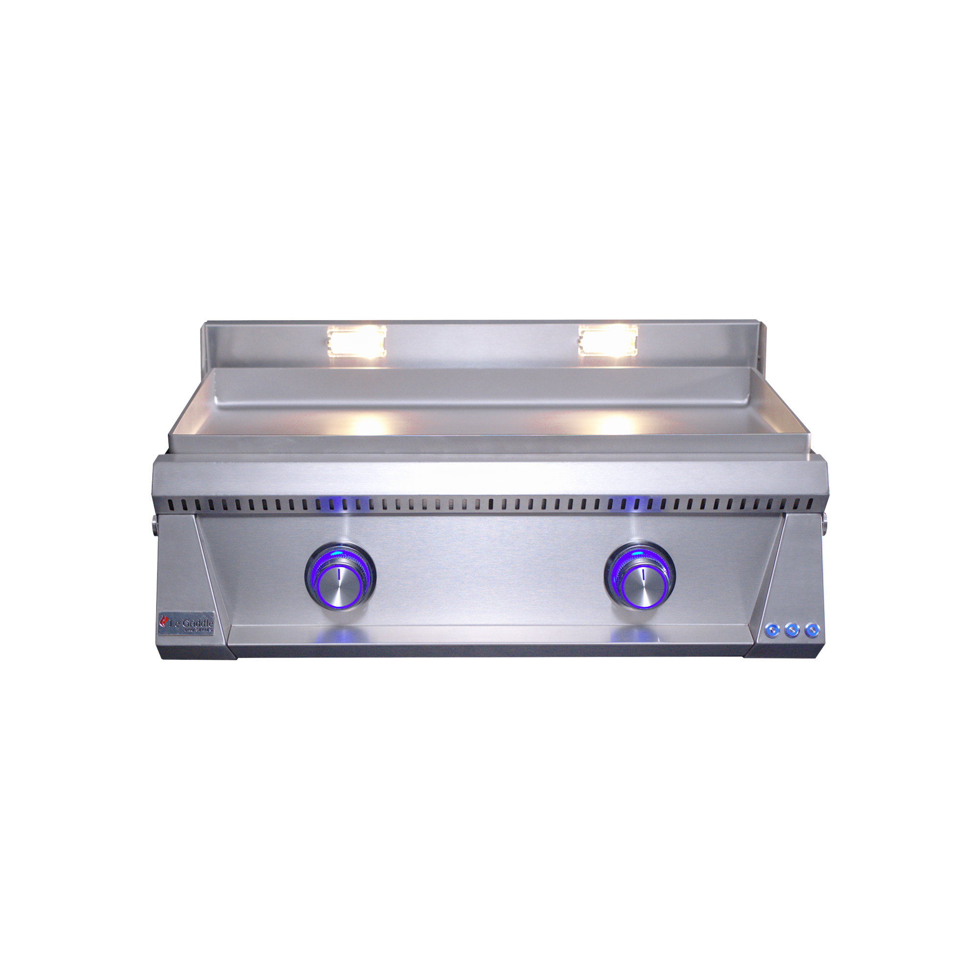 Le Griddle Pro Series 75 - 2 Burner Natural Gas - WITH INTERIOR LIGHTS - 6mm Plate