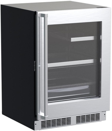 24-in Professional Built-in Refrigerator - Stainless Steel Glass