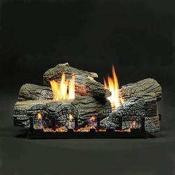 Empire Stacked Wildwood Ventless Gas Log Set