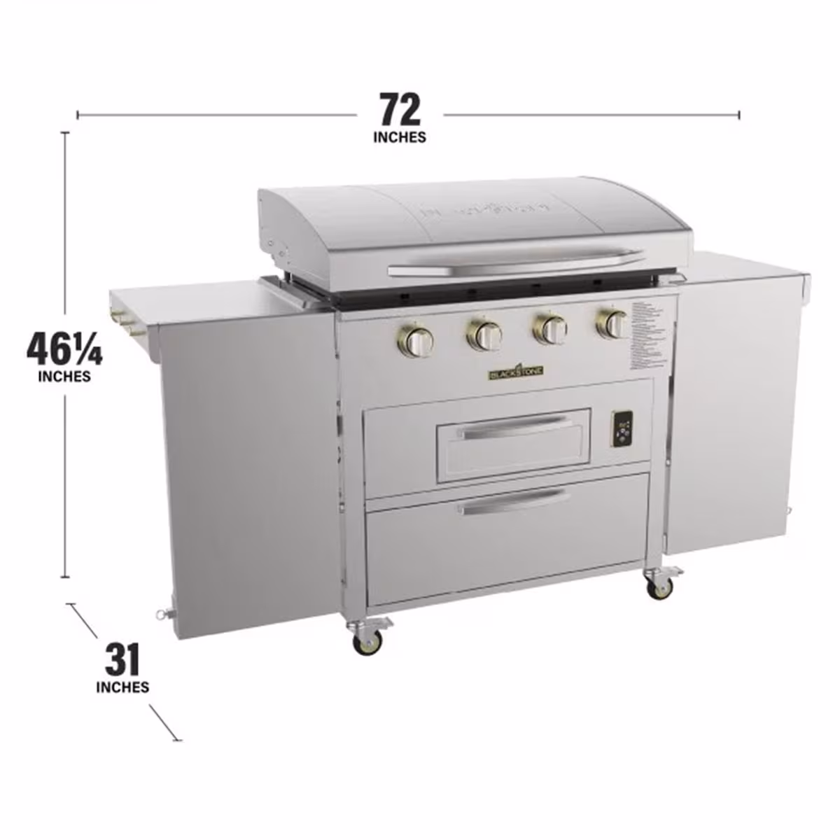 Blackstone--Select 36 inch Griddle Air Fryer Combo with dual side tables and storage drawers
