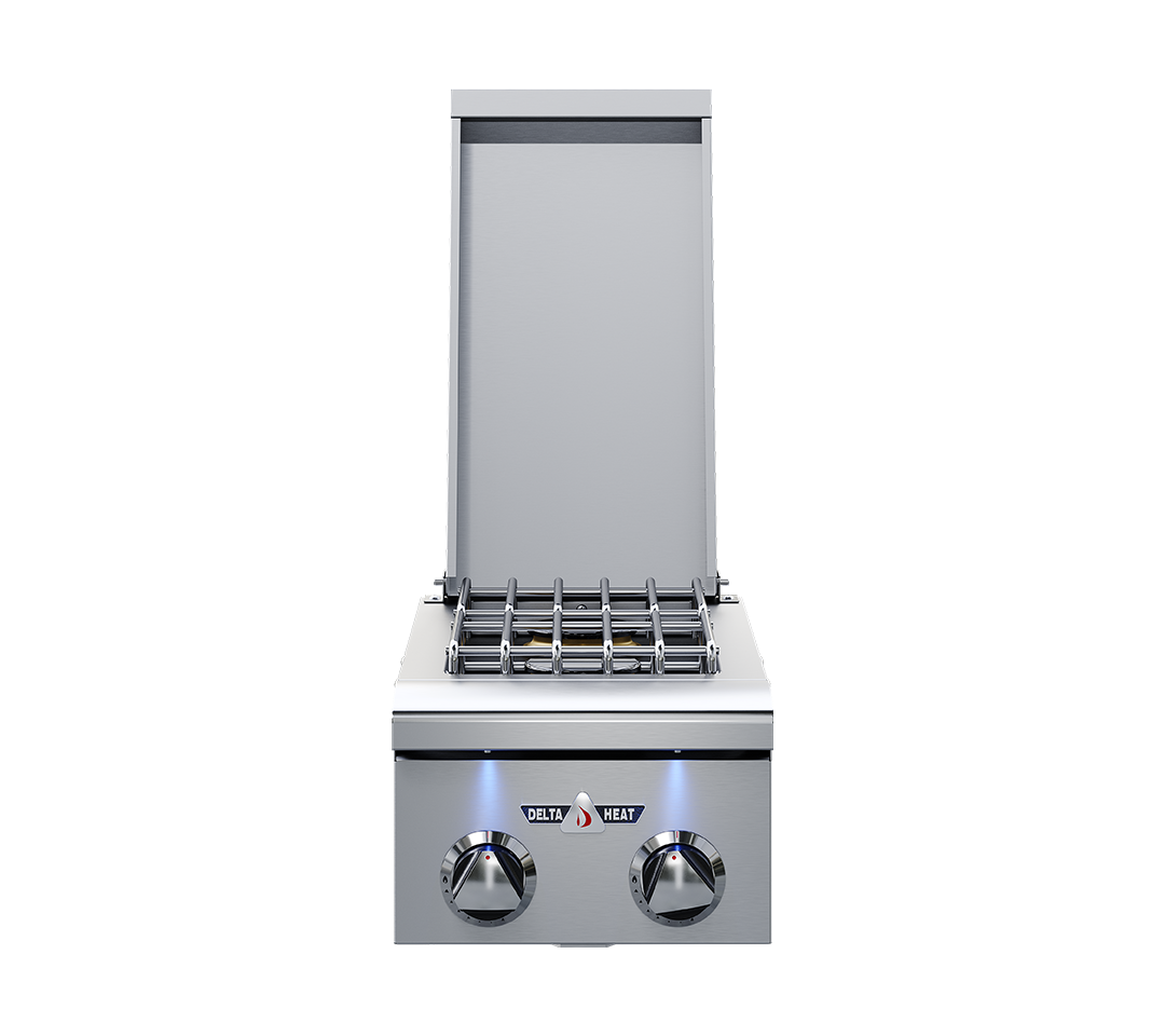 12" Delta Heat Double Side Burner, White Control P