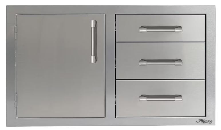 Alfresco 42" Single Door, Triple Drawers, LH