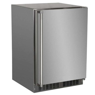 24-in Outdoor Built-in Refrigerator Freezer - Stainless Steel Solid