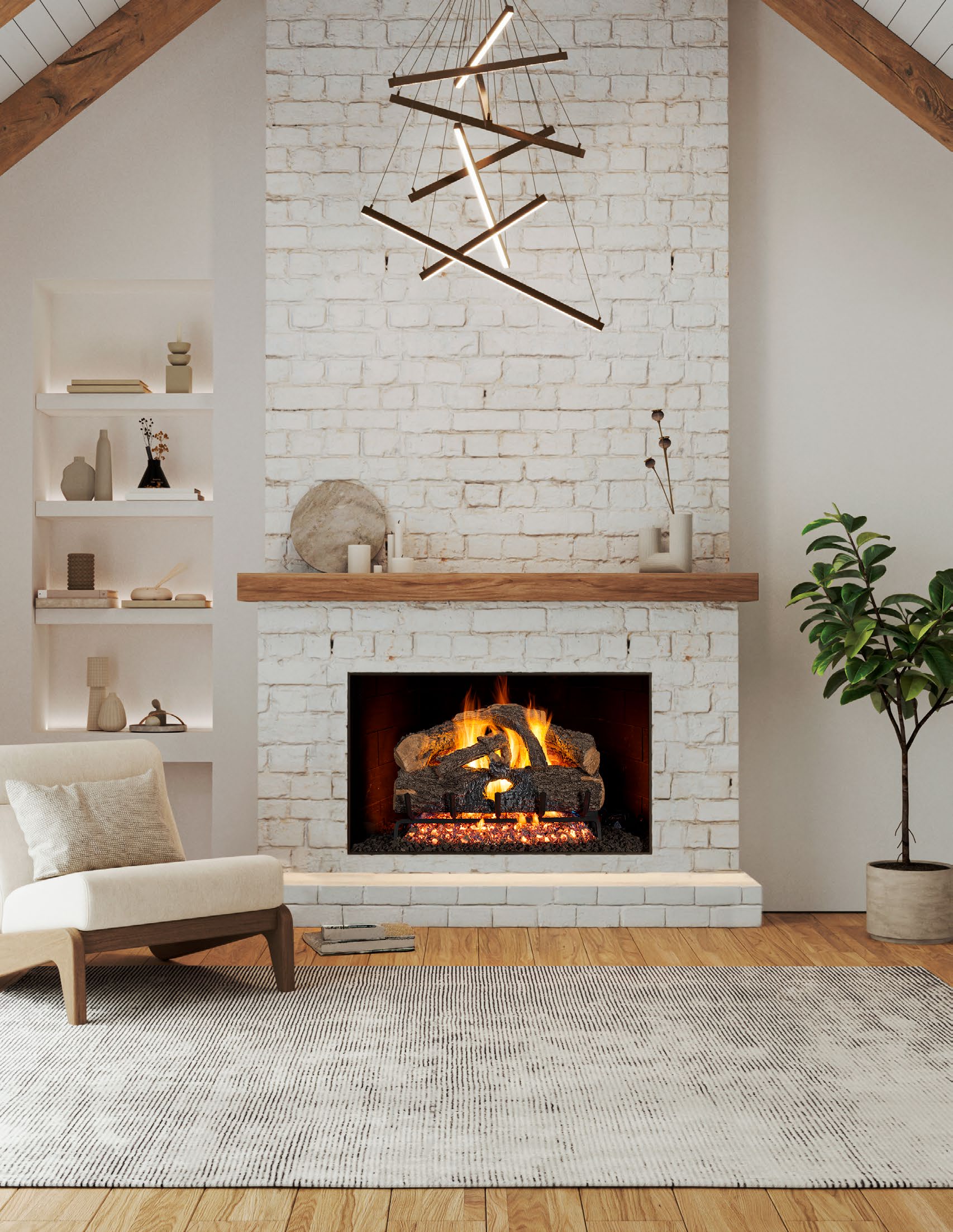Real Fyre 30"CHARRED Evergreen Oak