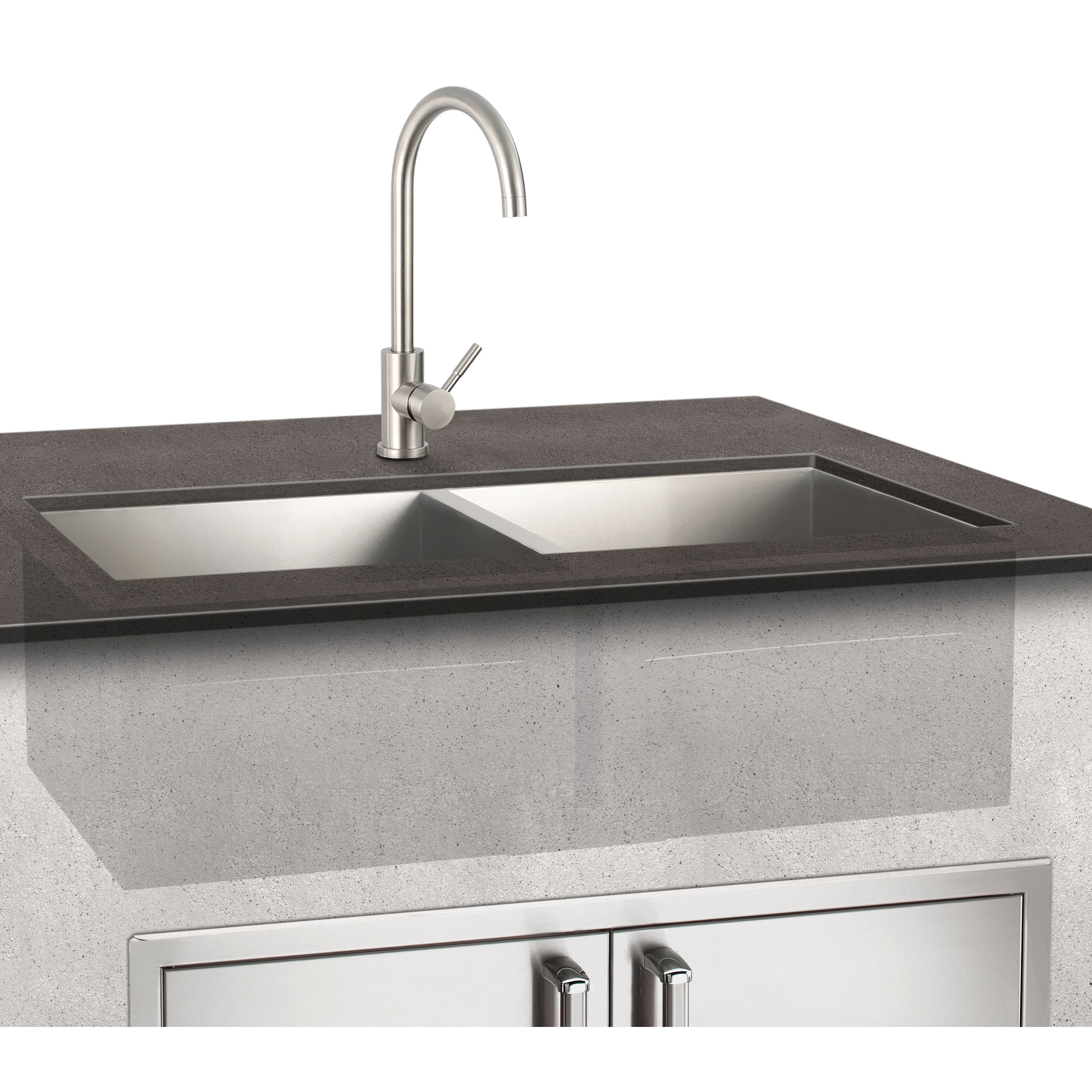 Fire Magic Undercounter Double Sink S/S
