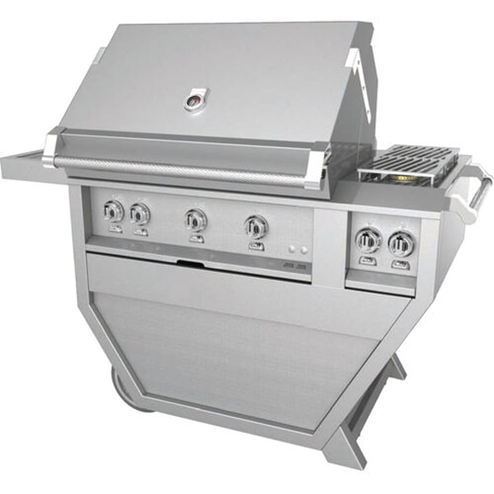 Hestan 36" Grill & Deluxe Cart 3 Trellis Burners Rotisserie