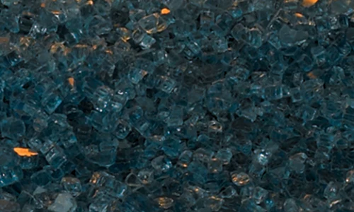 Empire Decorative Crushed Glass, Blue Clear