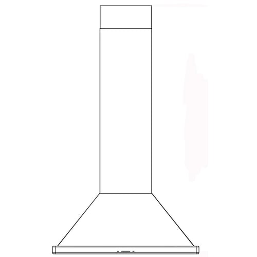 Zephyr 12' Duct Cover Extension for Siena Wall Hoods