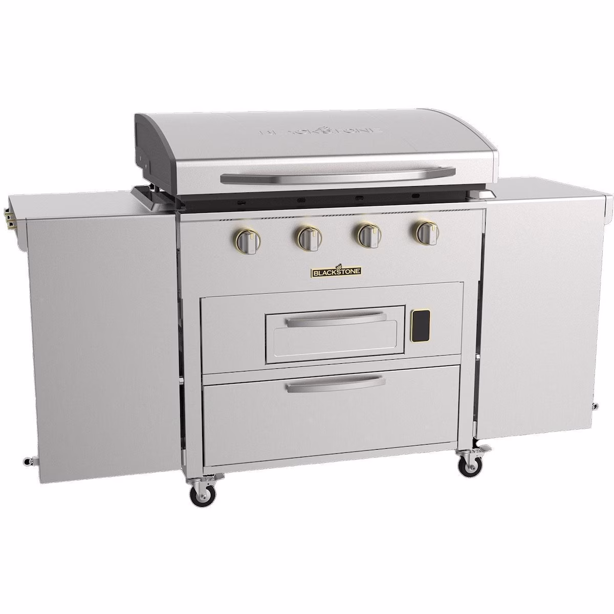 Blackstone--Select 36 inch Griddle Air Fryer Combo with dual side tables and storage drawers