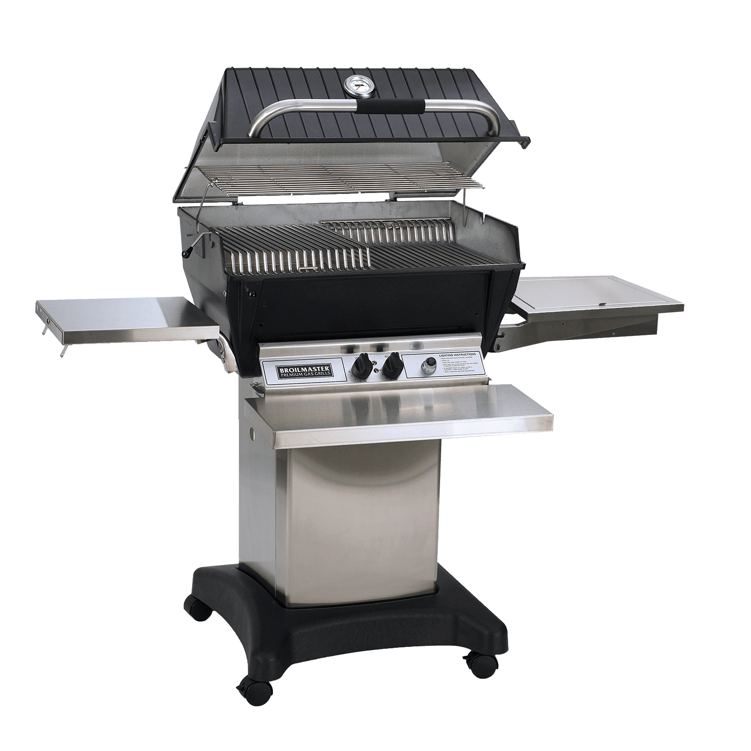 Broilmaster SS Smoker Shutter, SS Rod Multi-Level Grids, Flare Busters, SS Griddle, Propane