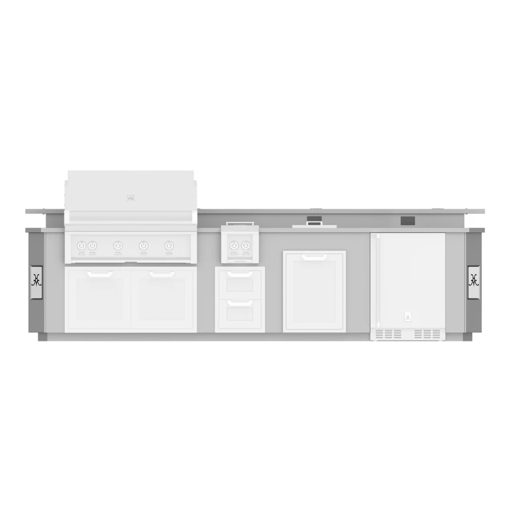 Hestan Grill Entertainment Suite Stainless Countertop Bar Foot