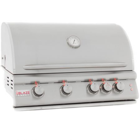 Blaze 32-Inch 4-Burner LTE Gas Grill with Rear Burner and Built-in Lighting System (Natural Gas)