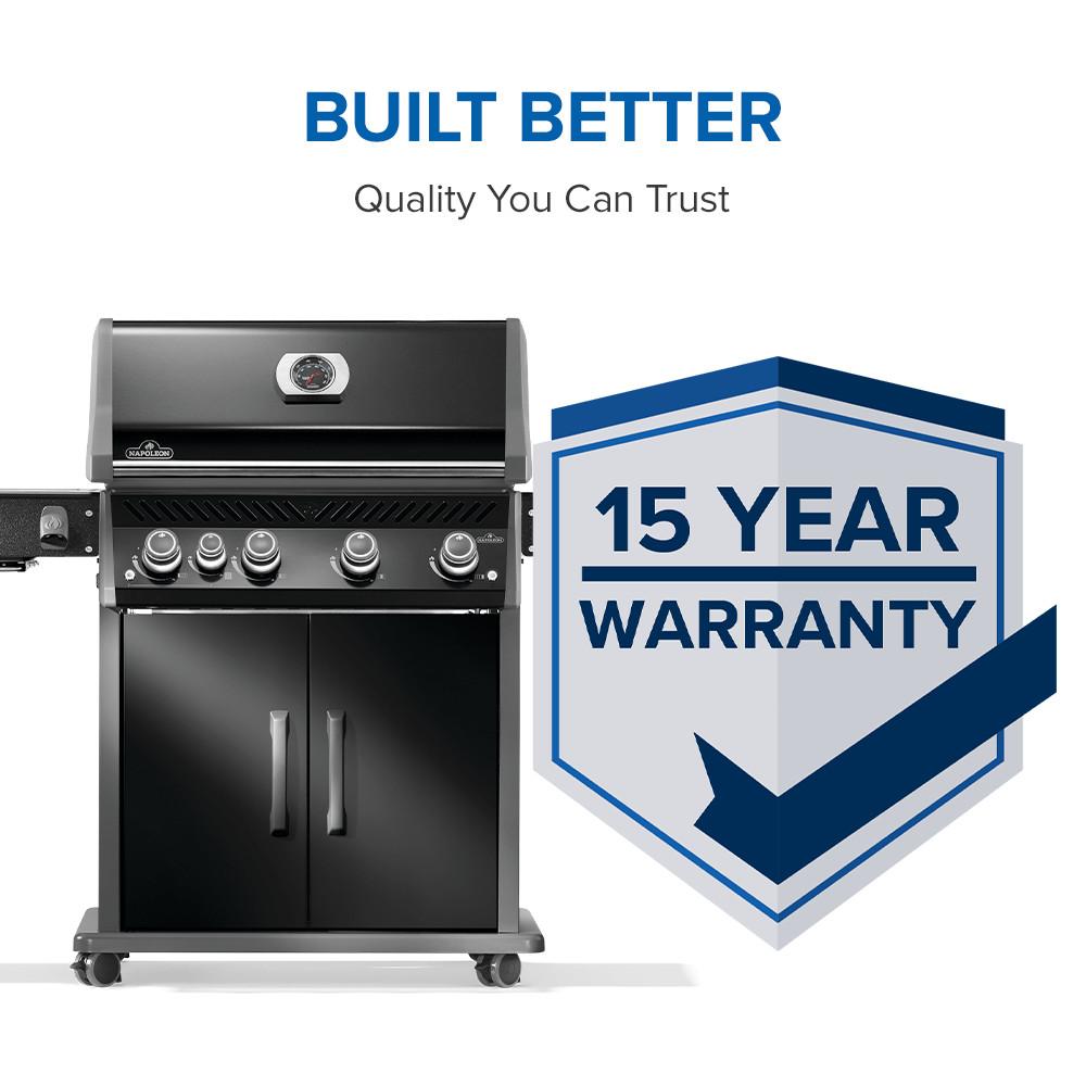 Napoleon Rogue PRO 525 SIB LP Gas Grill with Infrared Side Burners, Black