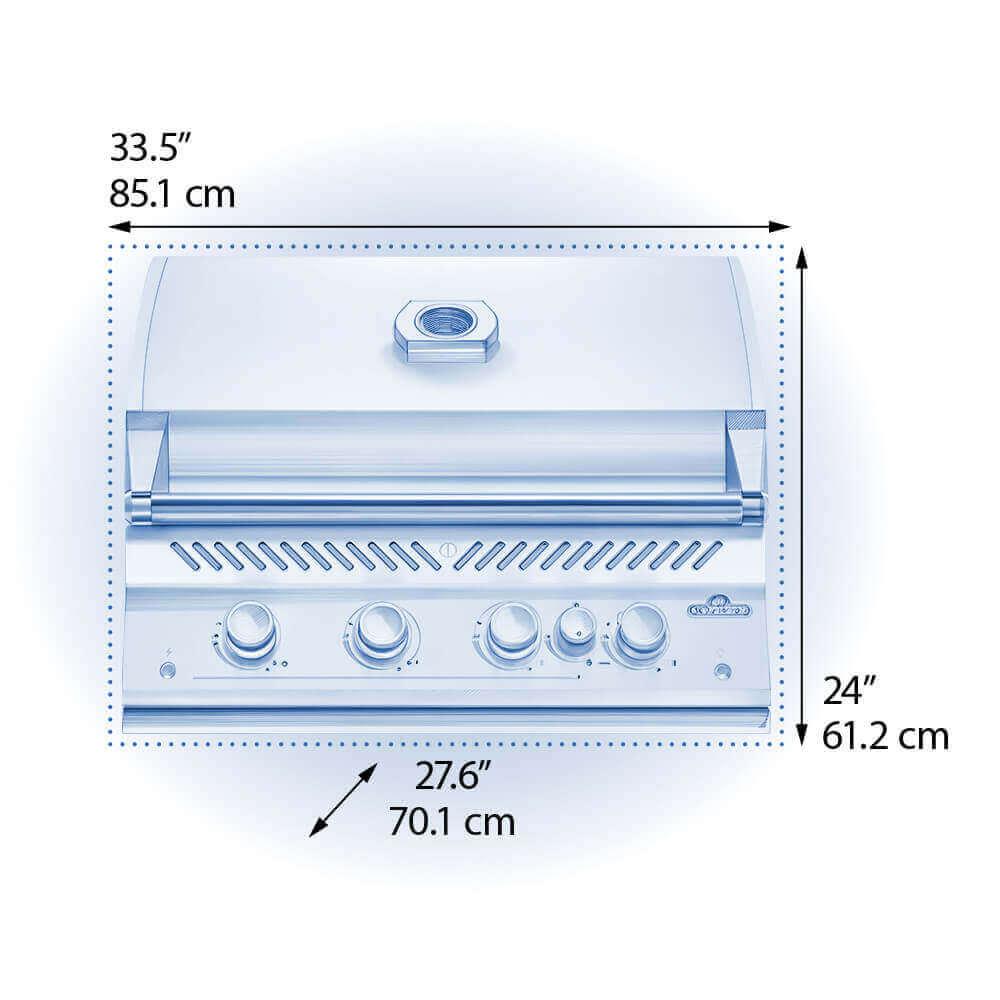 Built In 700 Series 32" RB Matte BLK NG Grill