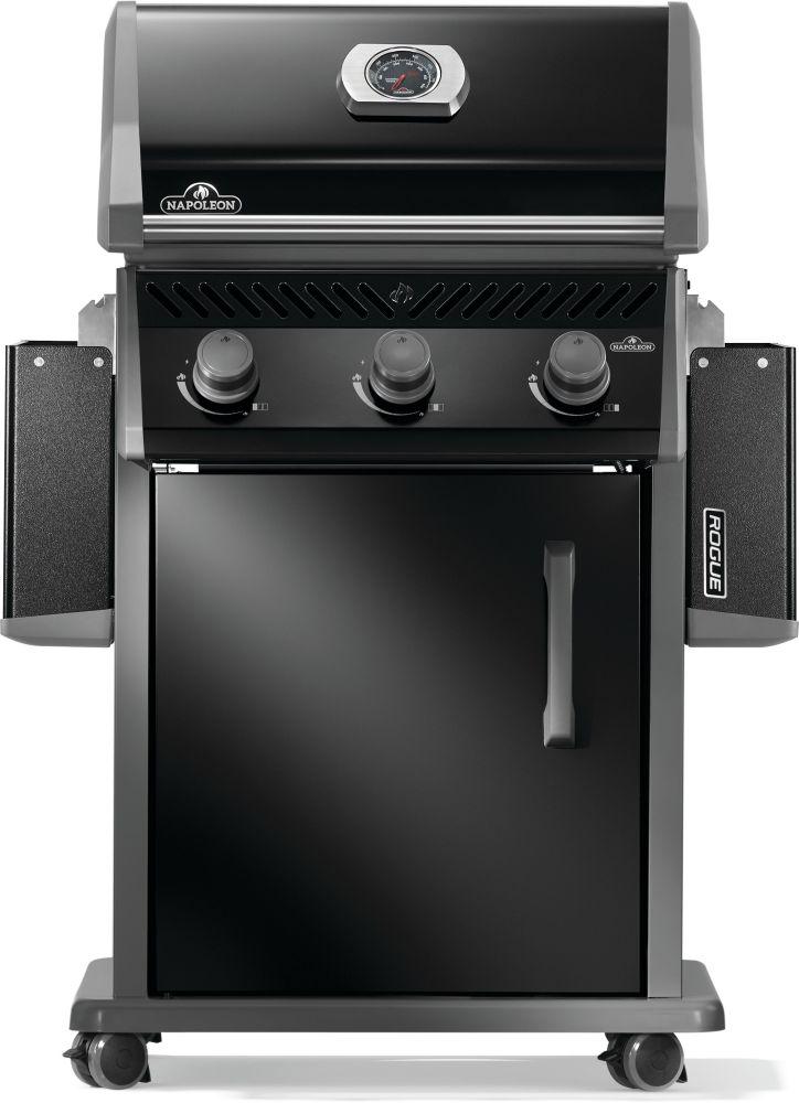Napoleon Rogue 425 NG Grill, Black with cast iron grates