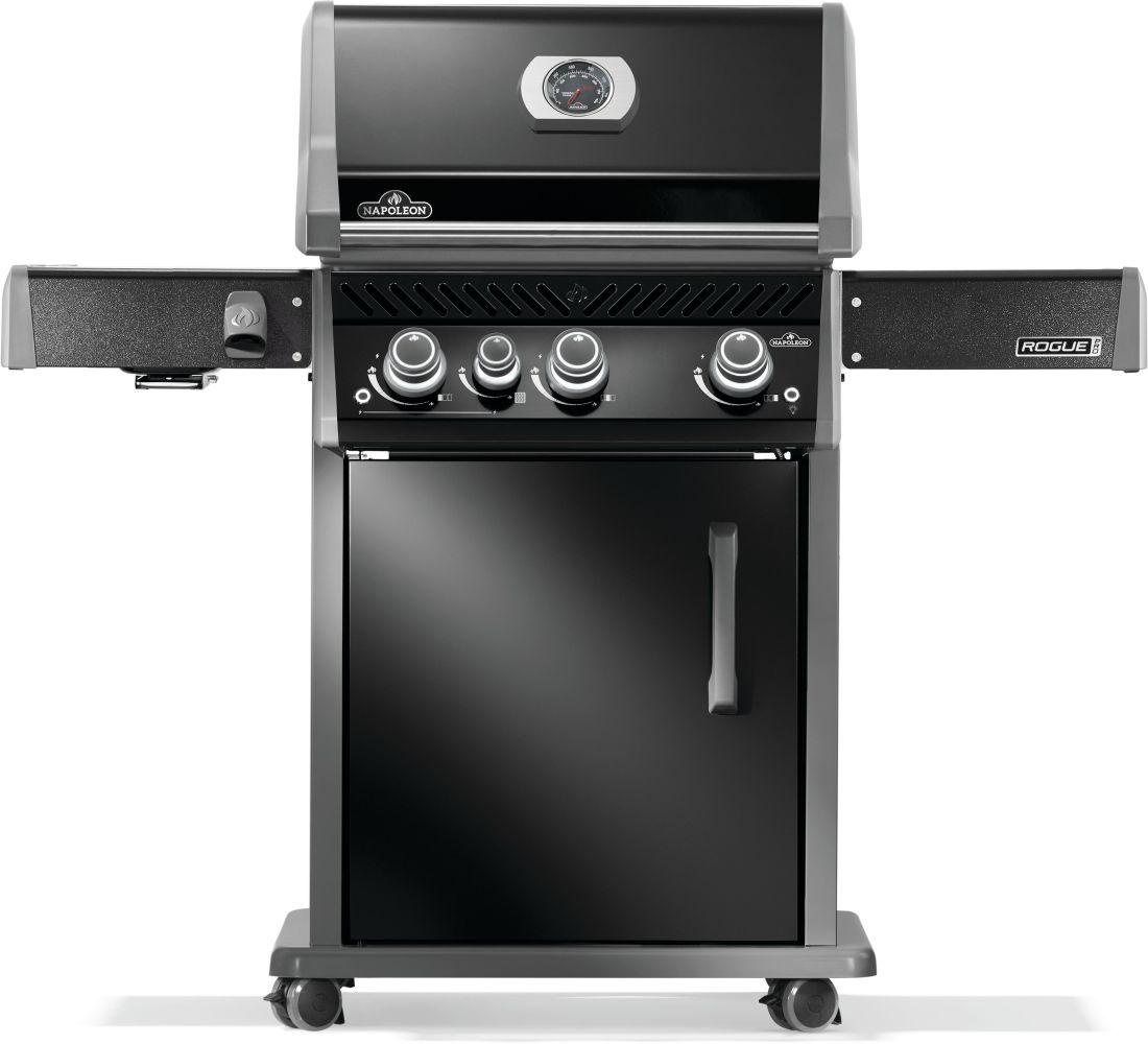 Napoleon Rogue PRO 425 SIB LP Gas Grill with Infrared Side Burners, Black